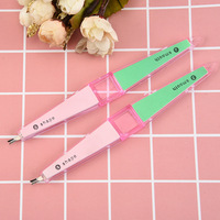 Lime à ongles double face en plastique multi-facettes 4-en-1, outil de polissage et de lissage, dissolvant de cuticules en forme de V, modèle TX2007 pour