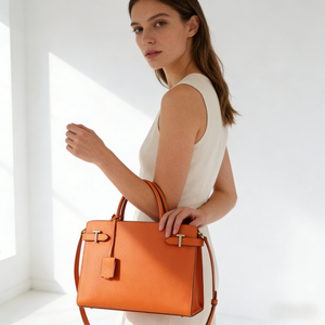 Nuovissima Borsa da Donna di Lusso Classica per Affari con Logo Personalizzato in Pelle PU con Manici e Cerniera Impermeabile alla Moda - Product Image 1