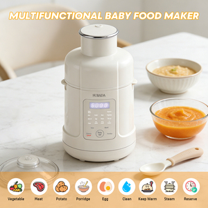 Robot culinaire pour bébé le plus vendu avec <span class=keywords><strong>cuiseur</strong></span> <span class=keywords><strong>vapeur</strong></span> en acier inoxydable SS304 et mixeur en verre pour purée, avec fonctions mixage automatique/manuel, facile à nettoyer - Product Image 5