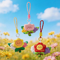 Pendentif Fleur de Tulipe en Peluche Personnalisé d'Usine, Mini Poupée Fleur Kawaii pour Sac et Porte-clés, Cadeaux d'Amitié en Gros pour Femmes