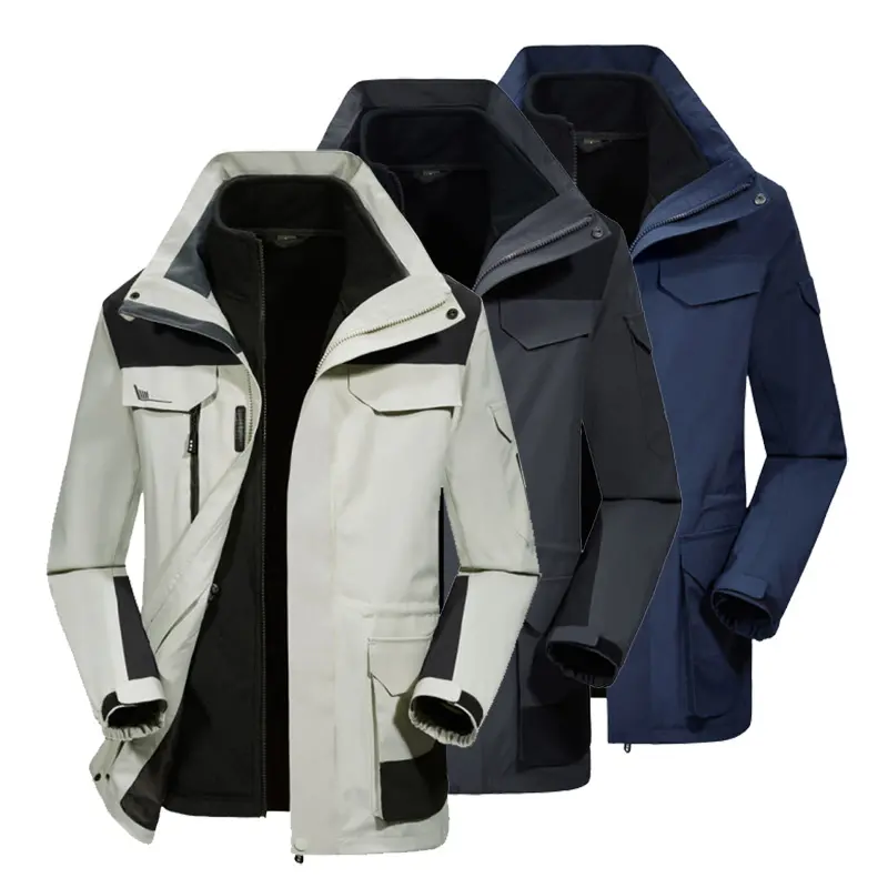 थोक उच्च गुणवत्ता सर्दियों Softshell जैकेट ऊन पॉलिएस्टर अस्तर जैकेट निविड़ अंधकार आउटडोर Windbreaker पुरुषों की जैकेट
