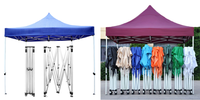 Tente publicitaire pliable personnalisée avec parois latérales, structure en aluminium pour la promotion d'événements