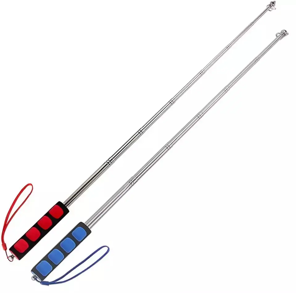 Extensible Adjustable Stainless Steel Tour Guide Flagpoles Telescopic Flag Pole For Teaching Pointer