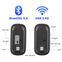 Mouse Nirkabel Isi Ulang Komputer Senyap Ergonomis Mini Mouse USB Optik Mouse Nirkabel untuk PC Laptop Stok Baterai RGB
