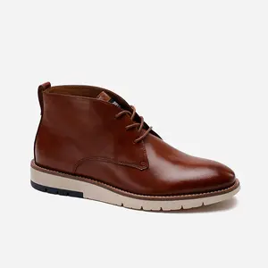 Chaussures de bureau à lacets de haute qualité Bottes en cuir PU Chaussures habillées pour hommes pour la fête de mariage