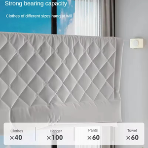 Sèche-<span class=keywords><strong>linge</strong></span> <span class=keywords><strong>mural</strong></span> télescopique rétractable en acier inoxydable non perforé, personnalisable, portable, pour armoire, buanderie intérieure - Product Image 3