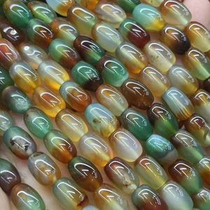 Malachaite Green <span class=keywords><strong>Agate</strong></span> 8X12mm Rice Islam Tasbih Parts Misbaha Accesorios Cuentas de oración de piedras preciosas Aprox: 380MM/Str - Product Image 1