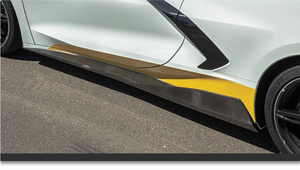 Kit de carrosserie de pièces automobiles haut de gamme mise à niveau avancée 240g 3k jupes latérales en Fiber de carbone pour <span class=keywords><strong>Chevrolet</strong></span> <span class=keywords><strong>Corvette</strong></span> C8 - Product Image 3