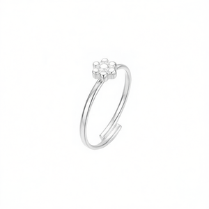 Anillo de moda Amy Amy A0194 para mujer, chapado en plata 925, forma de flor, circonita cúbica, joyería de regalo para uso diario - Product Image 4