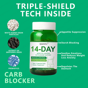 Cápsulas de 14 Días para Reducir los Antojos, Controlar las Porciones, Bloquear el Almidón, Apoyar la Limpieza Intestinal y Aliviar la Comida en Exceso, para Hombres y Mujeres - Product Image 4
