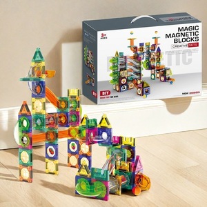 AUSMA STEM - Juego de Bloques de Construcción Magnéticos de Plástico, Pista de Canicas, Juguete Educativo para Niños de 4 a 6 Años, Paquete Individual, OEM - Product Image 1