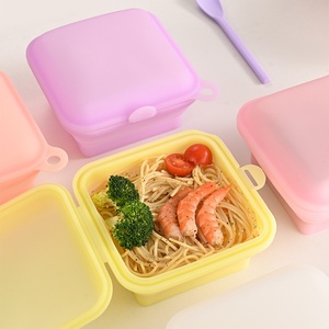 กล่องใส่อาหารซิลิโคนทรงสี่เหลี่ยมแพลตตินั่ม พับได้ เก็บอาหารสดใหม่ <span class=keywords><strong>ใช้</strong></span>ในครัวเรือน เกรดสำหรับอาหาร ปิดผนึกได้ <span class=keywords><strong>ใช้</strong></span><span class=keywords><strong>กับ</strong></span><span class=keywords><strong>ไมโครเวฟ</strong></span>และช่องแช่แข็งได้ พกพาสะดวก ทันสมัย - Product Image 2