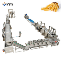 Línea de Procesamiento de Papas Fritas Automática Simplot de Alta Capacidad (800 kg/h), Acero Inoxidable 304, Freidora, Peladora, Lavadora, 1000 kg de Peso, Exportación de Henan
