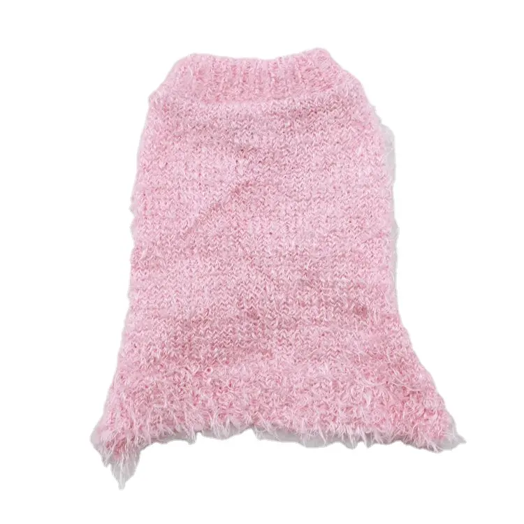 Z30Free sample hot sale lovely spring winter dog clothes pink pet clothes acrylic knit sweater
