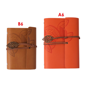Funda de cuero Foska creativa, suministros escolares y de oficina A6 B6, Papel kraft de PU DIY, hojas sueltas, cuaderno de negocios impermeable de lujo - Product Image 2
