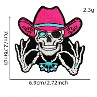 Patch brodé occidental américain à thermocoller, design personnalisé