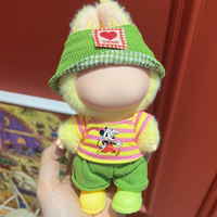 Vêtements de poupée en peluche unisexe Bubu Fashion de 17 cm, jouet en coton, robe salopette de dessin animé, échelle 1:3, haute qualité