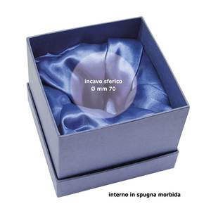 Boîte à bijoux en satin bleu 12x12x11cm, conteneur cadeau avec couvercle - Product Image 2