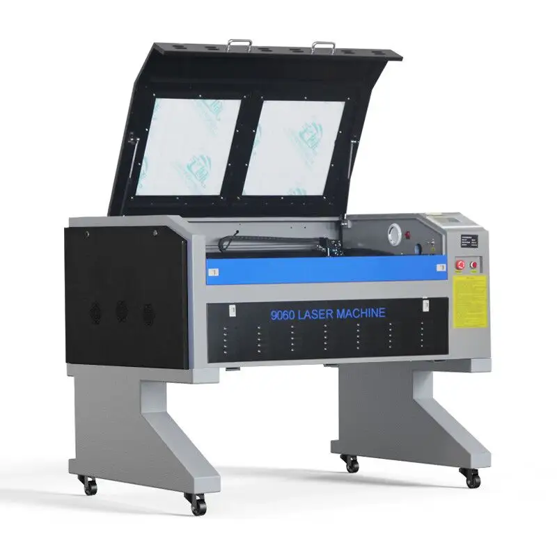 60w 80w 100w 130w 150w 4060 6090 1080 co2 laser cutting and engraving machine for nonmetal logo label metal with ruida 6442 6445