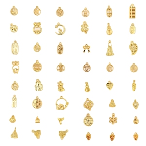 Colgante de ábaco chapado en oro de 18 quilates, accesorio DIY, pequeño, para pendientes, pulseras, collares, D105 - Product Image 4