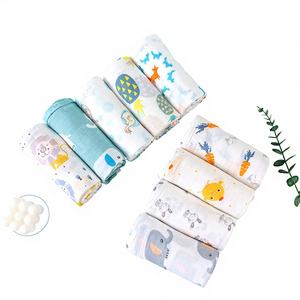 Manta Envolvente <span class=keywords><strong>de</strong></span> Algodón Puro <span class=keywords><strong>de</strong></span> Doble Capa con Dibujos Animados para Recién Nacidos, Popular en Instagram, para Todas las Estaciones - Product Image 1