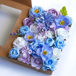 Fleurs artificielles en soie avec tige pour décoration de fête, emballage en boîte en papier - Product Image 2