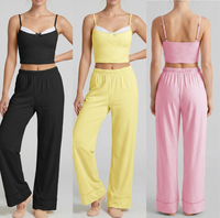 Ensemble de sport 2 pièces pour femme : haut de yoga, course, gym et fitness avec pantalon évasé – Vêtements de sport actifs pour la gym