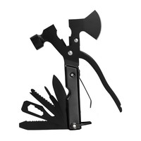 Hache-marteau d'urgence multifonctionnel en acier inoxydable personnalisé pour le camping en plein air, outil EDC tout-en-un, modèle HD-PL-95B-L