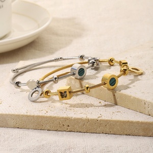 Bracelet en acier inoxydable Roman avec papillon et cœur creux, plaqué or 18 carats, chiffres enveloppants, pour <span class=keywords><strong>femme</strong></span>, géométrique, inaltérable - Product Image 1