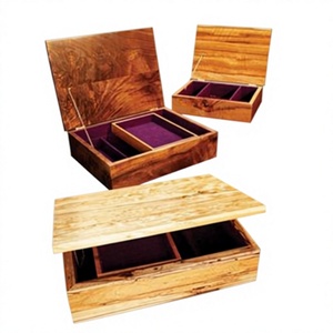 Boîte à bijoux en bois écologique moderne personnalisée avec compartiments, finition haut de gamme faite à la main, organisateur de rangement pour bijoux - Product Image 3