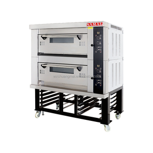 Horno Eléctrico Comercial Combi de 2 Niveles con Vaporera y Rejillas para Panadería, Pizza y Pasteles - Product Image 1