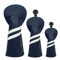 Housses de Club de Golf personnalisées de qualité d'usine pour conducteur de Fairway, couvre-chef en cuir Pu avec broderie hybride en bois