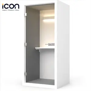 New Trend Acoustic Movable Silence Room Box Prefab Privacy Work Pod Soundproof Calling Phone Booth Office Pod Furniture for Sale