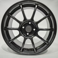 Rines Forjados, 15 y 16 Pulgadas, Color Gris Metálico, Diez Radios Cóncavos, Estilo JDM, 4x100, Rines Ligeros para Automóvil