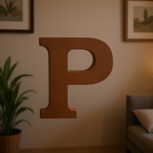 ILAN Lettera Decorativa in Legno P 15Cm per Decorazione Murale - Product Image 3