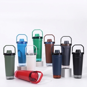 Gourde isotherme <span class=keywords><strong>en</strong></span> acier inoxydable à double paroi de 700 ml avec poignée supérieure et compartiment de rangement amovible pour le sport et la gym, avec couvercle à <span class=keywords><strong>paille</strong></span> rabattable - Product Image 1