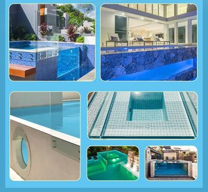 Bể Bơi Acrylic Trên Mặt Đất Bể Bơi Spa 8M Đèn Led Bể Bơi Ngoài Trời - Product Image 6