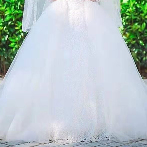 <span class=keywords><strong>Robe</strong></span> <span class=keywords><strong>de</strong></span> mariée musulmane, <span class=keywords><strong>Hijab</strong></span>, manches longues, dentelle appliquée, duveteux, Train <span class=keywords><strong>de</strong></span> balayage, 2023 - Product Image 2