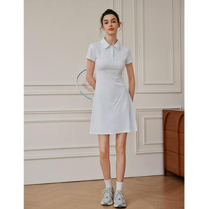 最新设计一体式内置短裤网球裙，带马球领高弹性透气奢华快干女装 - Product Image 3