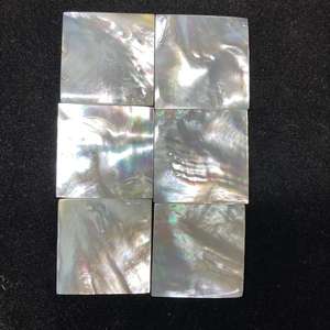 Pierre précieuse naturelle en vrac, feuille de nacre naturelle de forme carrée, nacre blanche naturelle vierge, pierre précieuse en vrac - Product Image 5