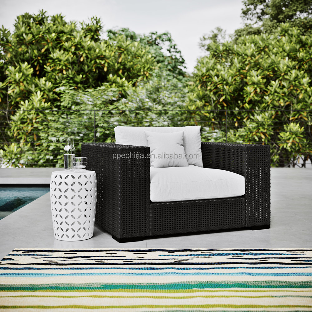 Wholesale Modern Rattan Chair Patio Bark Wicker Sofa Aluminum Luxury Comfortable Garden Courtyard Outdoor Furniture Light Chairs