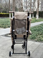 Chaise de camping pliable avec roues, fauteuil roulant mobile pour le camping en plein air