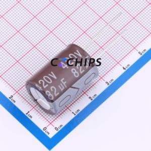 Condensador Electrolítico de Aluminio de Orificio Pasante DHG420M826N250S1AA, Orificio Pasante, D18xL25mm 82uF 20% 420V 1A-100kHz - Product Image 1