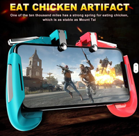 Manette de jeu mobile AK16 pour PUBG, avec gâchettes 4 doigts pour tablette et téléphone, compatible Free Fire
