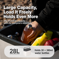 Glacière isotherme portable 8L 28L avec poignée de transport pour camping, pêche et utilisation en voiture – Offre Spéciale