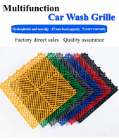 Dalles de sol de garage emboîtables faciles à installer 400x400x18mm en plastique PP, revêtement de sol modulaire en grille pour atelier automobile et salle d'exposition