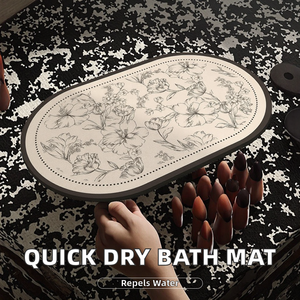 <span class=keywords><strong>Tapis</strong></span> de bain en diatomite super <span class=keywords><strong>absorbant</strong></span>, luxe léger, antidérapant, écologique, pour la maison et l'hôtel, séchage rapide, <span class=keywords><strong>tapis</strong></span> de sol en terre de diatomée - Product Image 2