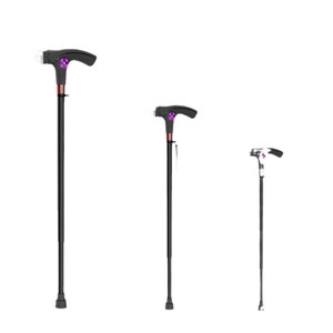 Canne intelligente multifonctionnelle pour personnes âgées avec éclairage, radio et alarme, manche en alliage d'aluminium, embout en caoutchouc, bâton de marche - Product Image 1