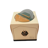 Boîte à gâteau personnalisée imprimée, fenêtre transparente en PET, estampage à chaud personnalisable, emballage alimentaire haut de gamme pour pâtisseries, gâteaux, cadeaux