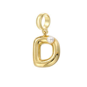 Elegante Colgante Hipoalergénico de Burbuja con Letra Inglesa (26 Letras) y Perla, Accesorios para Joyería DIY - Product Image 6